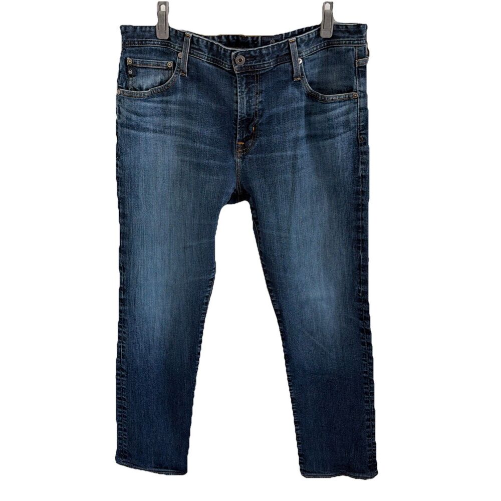 AG Adriano Goldschmied Mens 38x30 Graduate Blue Jeans Tailored Leg Stretch Denim